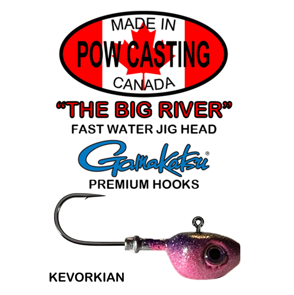 POW Casting The Big River Fast Water Jig Head 1oz / Tequila Sunrise