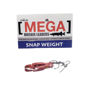Mega Muskie Leader Red Snap Weight - Single Pack