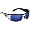 Strike King S11 Okeechobee Sunglasses - White Black/Blue Mirror (S11533)