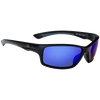 Strike King SK Plus Hudson Sunglasses - Matte Black/Blue Mirror (SKP36)