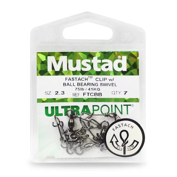 Mustad Fastach Clip w/Ball Bearing Swivel