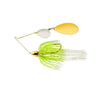 War Eagle Gold Frame Spinnerbait - Tandem Indiana - White Chartreuse