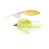 War Eagle Gold Frame Spinnerbait - Tandem Willow - Hot White Chartreuse