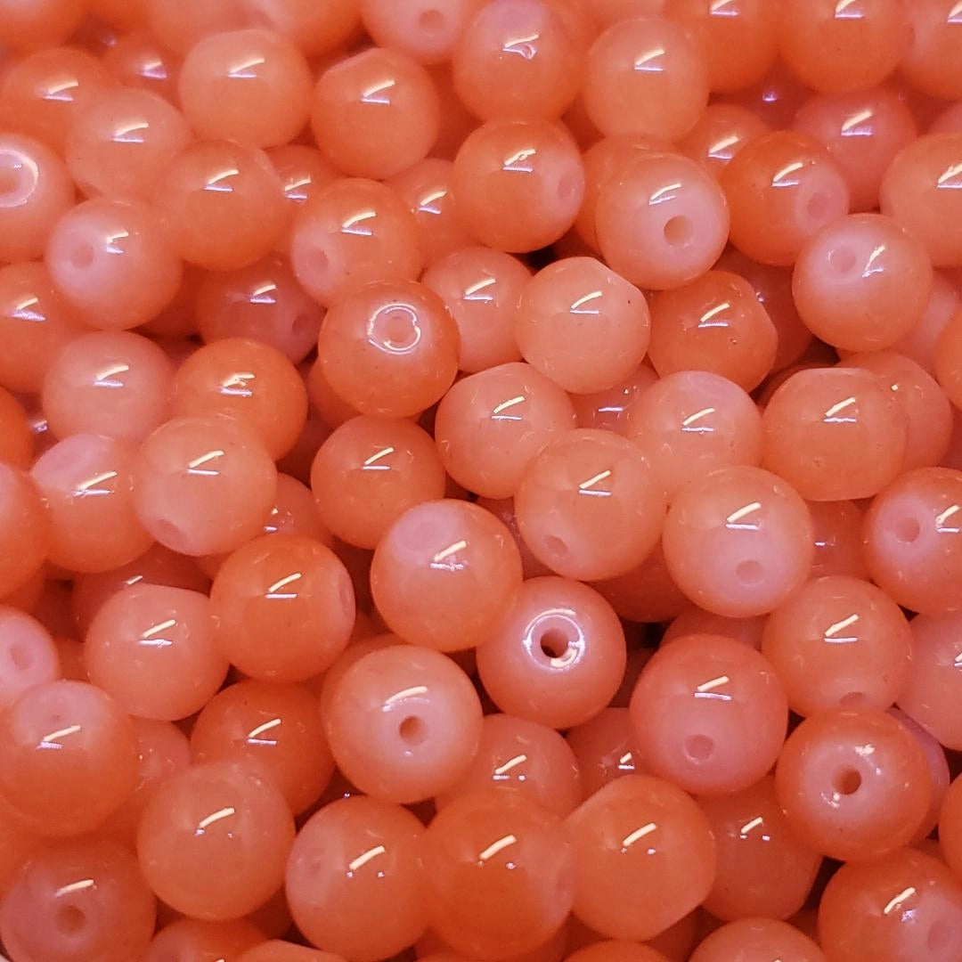 Creek Candy Bead Co. Glass Beads (6mm) 6mm / Peach Jello