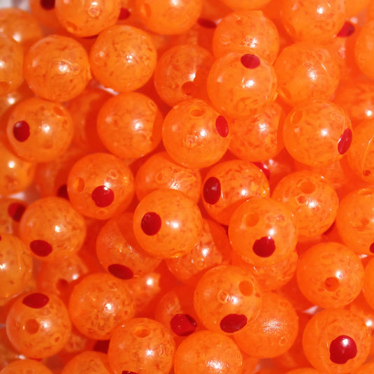 Fishing Trout Salmon Steelhead Beads 8mm 20ct glow roe orange egg