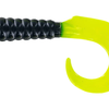 BBB 3" Curl Tail Grubs - Black/Chartreuse Tail
