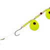 Three D Worm Harness - #5 Tandem Colorado Blade - Chartreuse/Red Eye