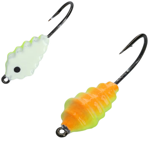 Ice Fishing Jigs Perch Tungsten Tubby Jig Kit 1/16 Oz Glow