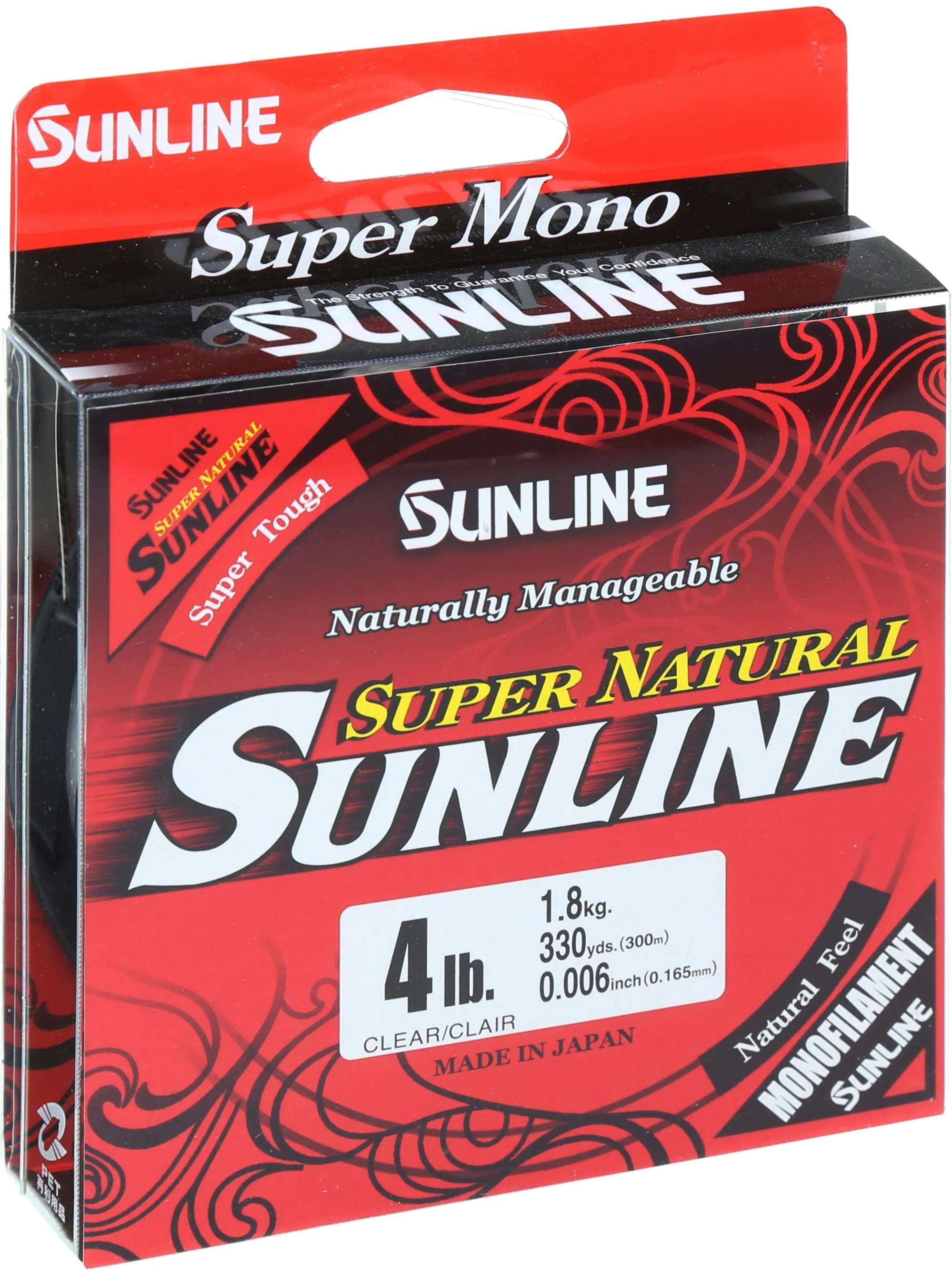 Sunline Super Natural Monofilament 16LB / 330 YARDS / CLEAR