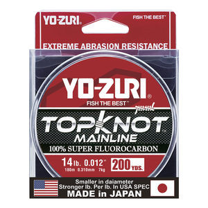 Yo-Zuri TopKnot MainLine 100% Fluorocarbon Fishing Line - 200yd