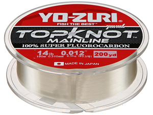 Yo-Zuri TopKnot MainLine 100% Fluorocarbon Fishing Line - 200yd