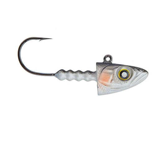 Eagle Claw Ball Head Fishing Jig, White with Bronze Hook, 3/8 oz