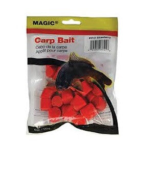 Magic 3729 Carp Bait, Preformed,6oz Bag,Mixed Vanilla,Strawberry,Corn-NEW