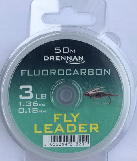 Drennan Fluorocarbon Fly Leader - Clear 50m