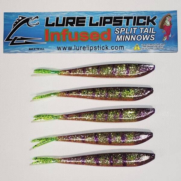 Load image into Gallery viewer, Lure Llipstick 4&quot; Split Tail Minnows
