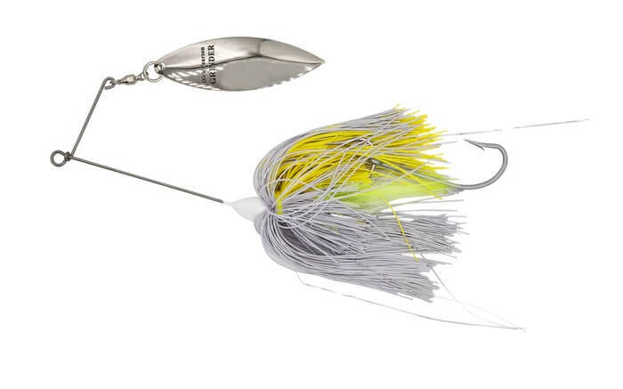 Pearson's Grinder Musky Spinnerbait 2 oz / White Chartreuse & Silver